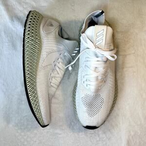 Adidas AlphaEdge 4D Reflective White/Green 3d Printed Bottom Sz 11 Mens Runners